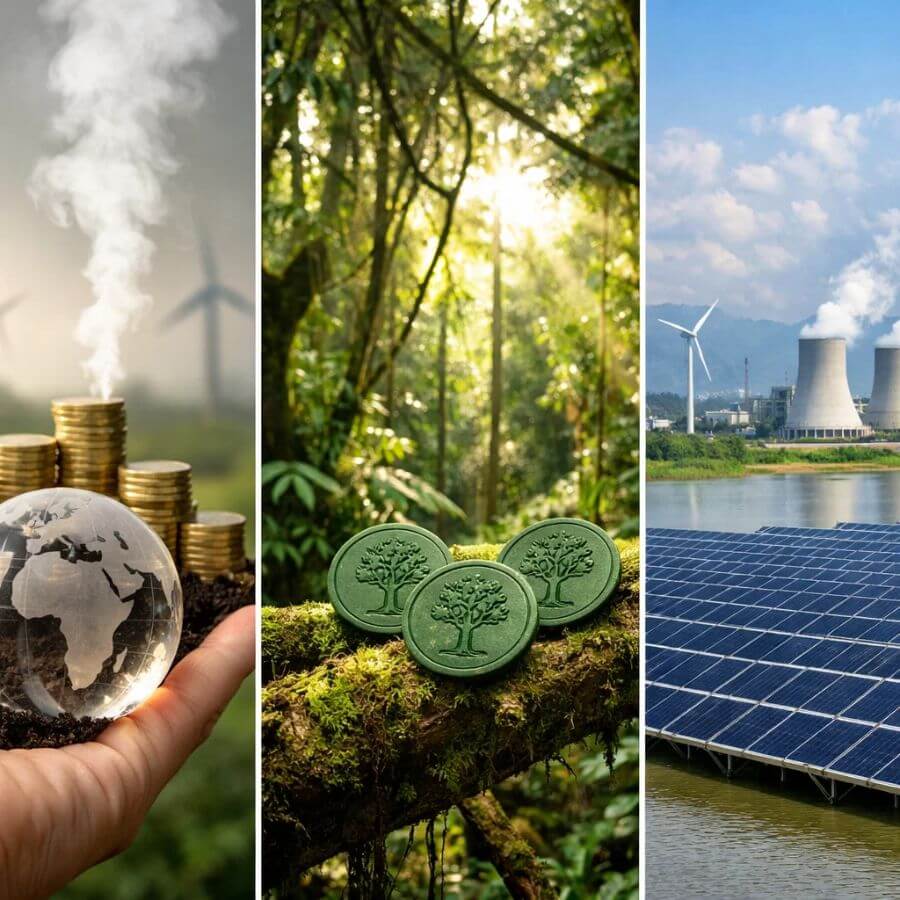 Diferença entre crédito de carbono, token florestal e RWA ambiental